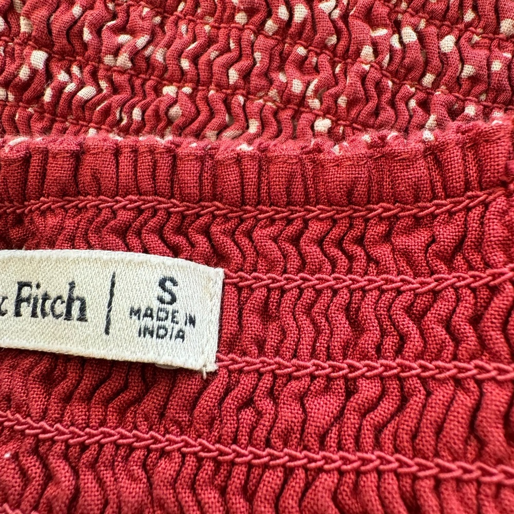 🛍️SALE🛍️ Abercrombie & Fitch Women’s Red & White Dots Tank Bodysuit - Picture 5 of 8